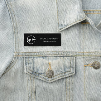 Custom Business Logo Basic Employee Staff Name  Na Namensschild