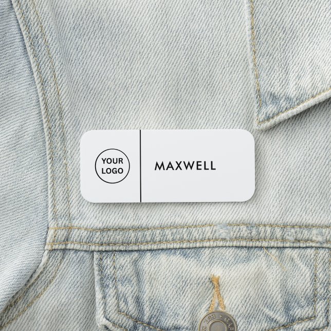 Custom Business Logo | Basic Employee Staff  Namensschild (Von Creator hochgeladen)