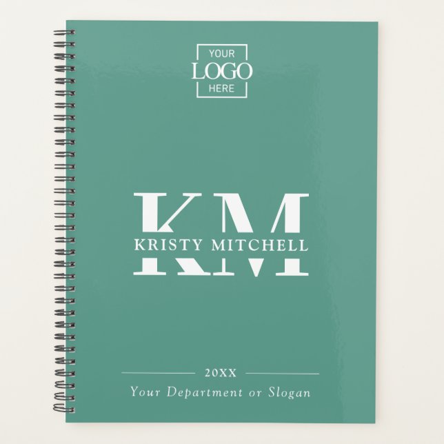Custom Business Logo & Branding Monogram Initials Planer (Vorderseite)