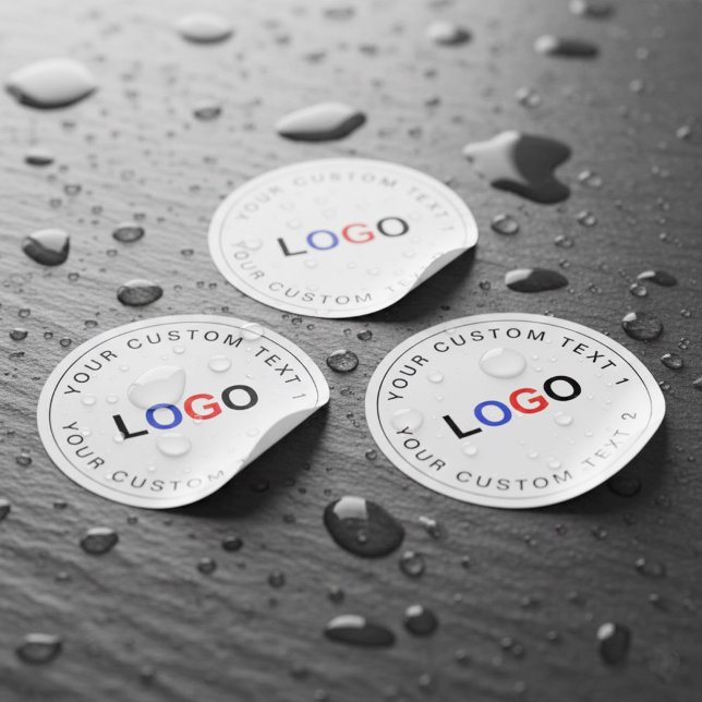 Custom Business Logo Bulk (30) Waterproof Stickers Etiketten (custom waterproof stickers for packaging)