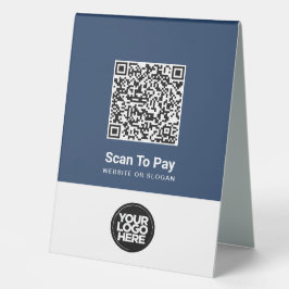 Custom Business Logo Contactless Qr Code Pay Tischaufsteller