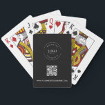 Custom Business LOGO Corporate QR CODE Black Spielkarten<br><div class="desc">Erhöhen Sie Ihr Corporate Branding mit unserem Custom Business Logo Corporate QR Code Black Playing Cards Promotiondeck! Diese eleganten und raffinierten Spielkarten verfügen über das Logo Ihres Unternehmens sowie einen QR-Code und eine Website, die Ihnen einen einfachen Zugang zu Ihren Geschäftsinformationen ermöglichen. Sie sind aus hochwertigen Materialien gefertigt und bilden...</div>