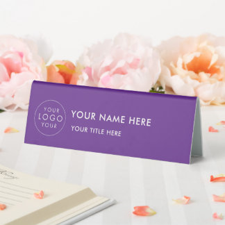 Custom Business Logo Desk Nameplate Table Tent Tischaufsteller