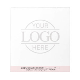 Custom Business Logo Faded Backdrop Modern Simple Notizblock