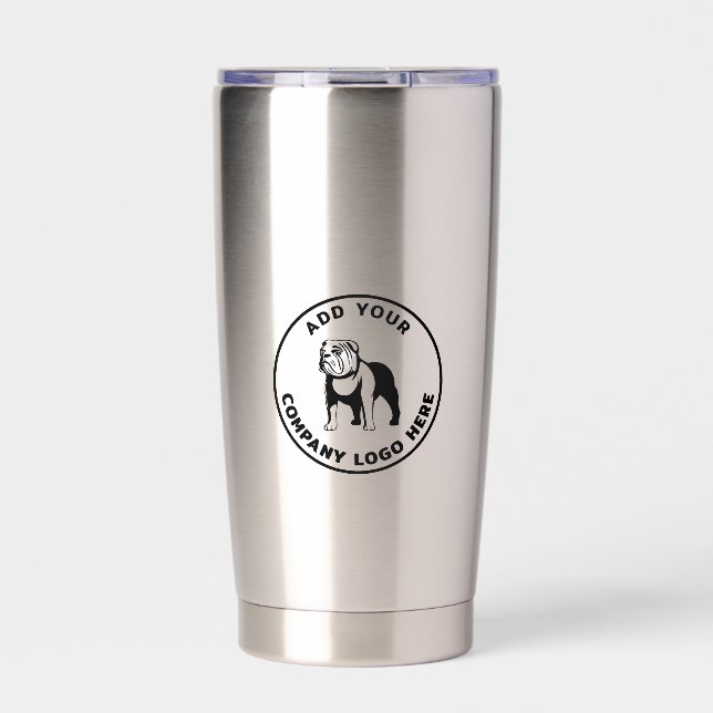 Custom Business Logo Minimalist Employees Thermobecher (Vorderseite)