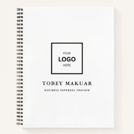 Custom Business Logo Modern Professional White  Notizbuch