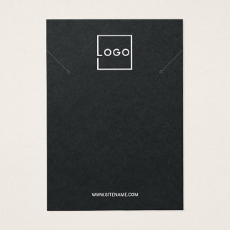 Custom Business Logo Necklace Display Cards