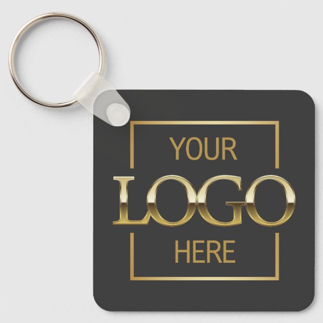 Custom Business Logo & QR Code Promotional Swag Schlüsselanhänger (Vorderseite)