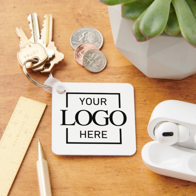 Custom Business Logo & QR Code Promotional Swag Schlüsselanhänger (Schreibtisch)