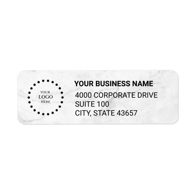 Custom Business Logo  Return Address Label (Vorne)