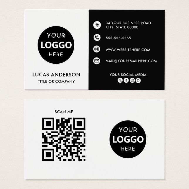 Custom business logo website social media (Vorne & Hinten)