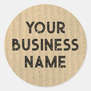 "Custom Business Name Kraft Paper Gerecycelt Class Runder Aufkleber