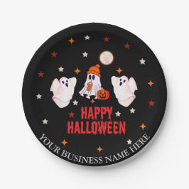 Custom Business Name, Text & Ghost Halloween Pappteller