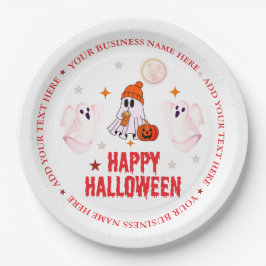 Custom Business Name, Text & Ghost Halloween Pappteller