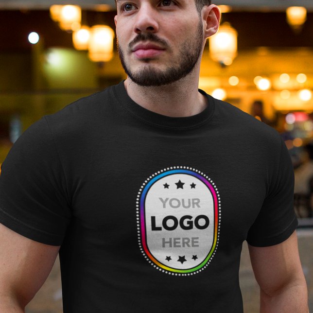 Custom Business T-Shirt - Large Central Logo (Créateur téléchargé)