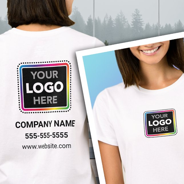 Custom Business T-Shirt with Front and Back Logo (Von Creator hochgeladen)