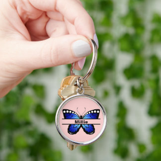 Custom Butterfly Name Keychain Gift for Her Schlüsselanhänger