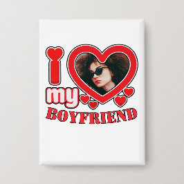 Custom Button I Liebe My Boyfriend Heart Foto