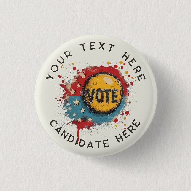 Custom Button : Retro American Vote Campaign (Vorderseite)