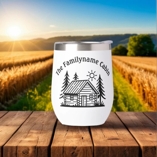 Custom Cabin Wine Tumbler mit thermischer Isolieru (Von Creator hochgeladen)