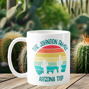 Custom Cactus Sunset Arizona Wüstenreise Kaffeetasse