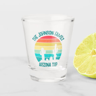 Custom Cactus Sunset Arizona Wüstenreise Schnapsglas