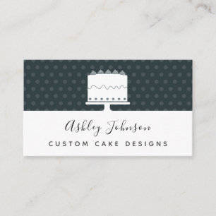 Custom Cake Designs Pastry Koch Decorator Elegant Visitenkarte
