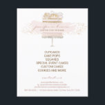 Custom Cakes Baker Event Patisserie Flyer Girl<br><div class="desc">Custom Cakes Baker Event Patisserie Flyer Girl</div>