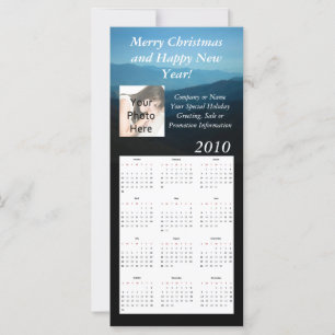 Custom Calendar Rack Card, Weihnachten/Neues Jahr