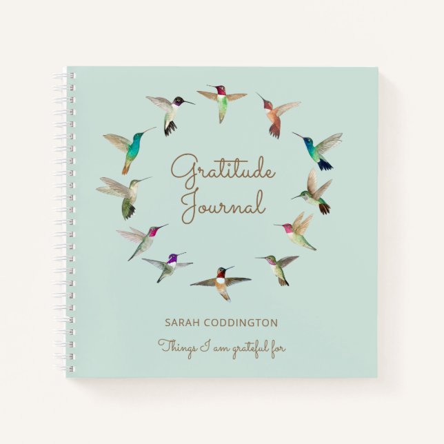 Custom California Hummingbird Dankeschön-Notebook Notizbuch (Vorderseite)