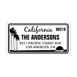 Custom California License Plate Address Briefmarke Permastempel