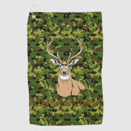 Custom camo deer golf towel golfhandtuch