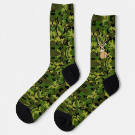 Custom camo whitetail crew socks socken
