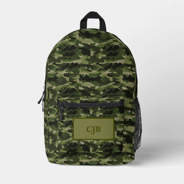 Custom Camouflage Backpack for Adventurers Bedruckter Rucksack (Vorderseite)