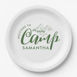 Custom Camp Bachelorette Party Moderne Rustikal Pappteller