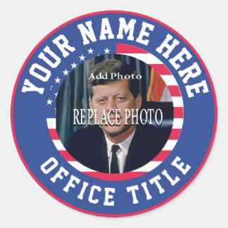 Custom Campaign Photo Runder Aufkleber