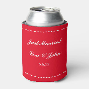 Custom Can Cooler Wedding Just Married Dosenkühler
