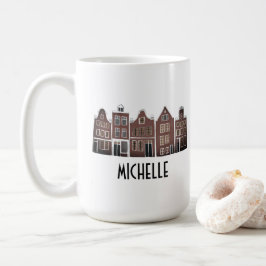 CUSTOM Canal Houses Row Amsterdam Holland Kaffeetasse