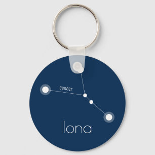 CUSTOM Cancer Zodiac Constellation Schlüsselanhänger
