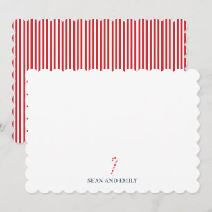 Custom Candy Cane Vintage Weihnachtsgeschichten Dankeskarte