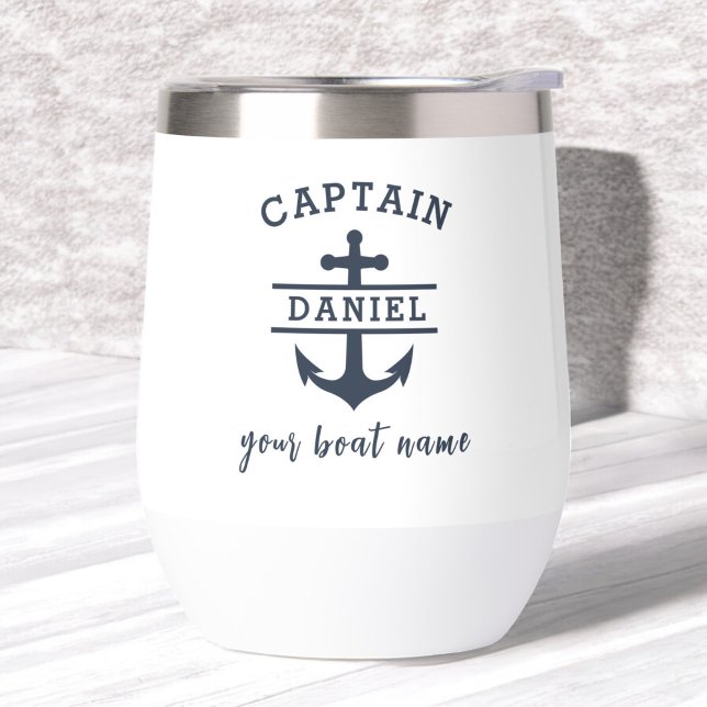 Custom Captain Boat Name Nautical Anchor (Von Creator hochgeladen)