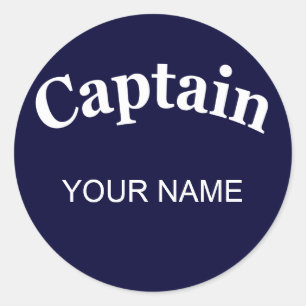 CUSTOM CAPTAIN RUNDER AUFKLEBER