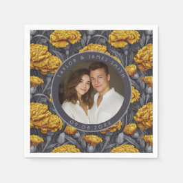 Custom Carnation Inspired Countryside Wedding Serviette