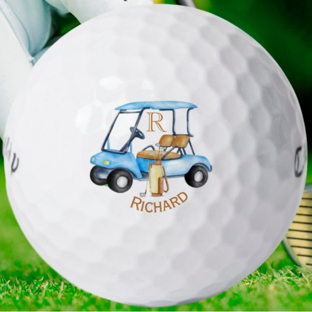 Custom Cart Clubs Monogram Name Golf Balls Golfball (Von Creator hochgeladen)
