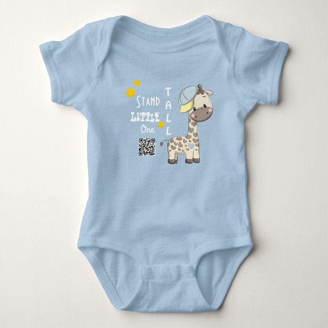 Custom Cartoon Baby Boy Giraffe Baby Bodysuit Baby Strampler (Vorderseite)