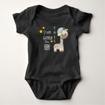 Custom Cartoon Baby Boy Giraffe Baby Bodysuit