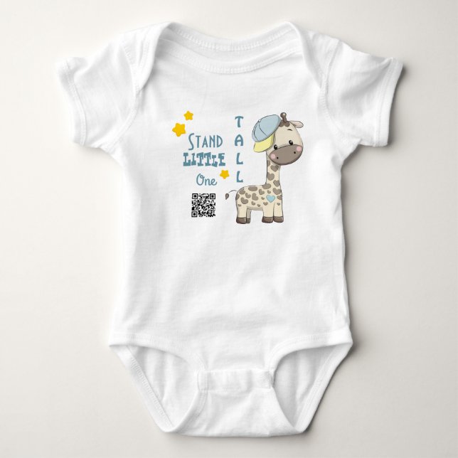 Custom Cartoon Baby Boy Giraffe Baby Strampler (Vorderseite)