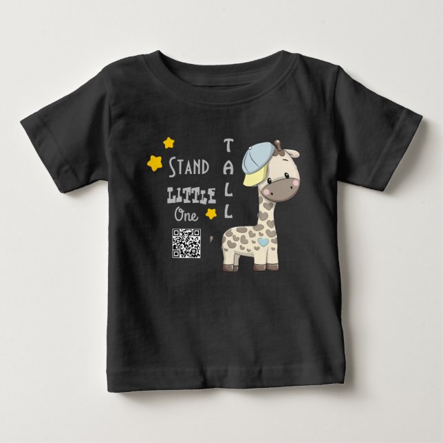 Custom Cartoon Baby Boy Giraffe Baby T-shirt (Vorderseite)