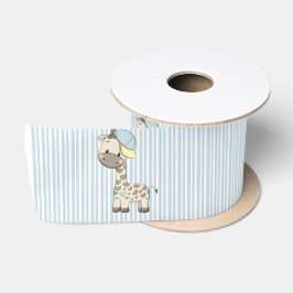 Custom Cartoon Baby Boy Giraffe Satin Ribbon Satinband