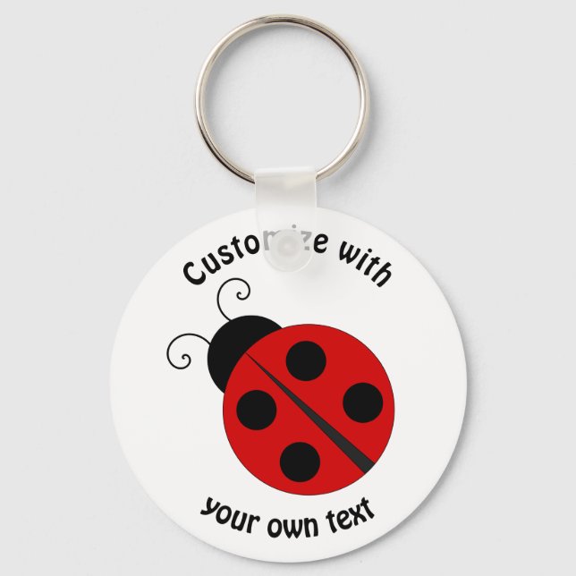 Custom Cartoon Ladybug Schlüsselanhänger (Vorderseite)